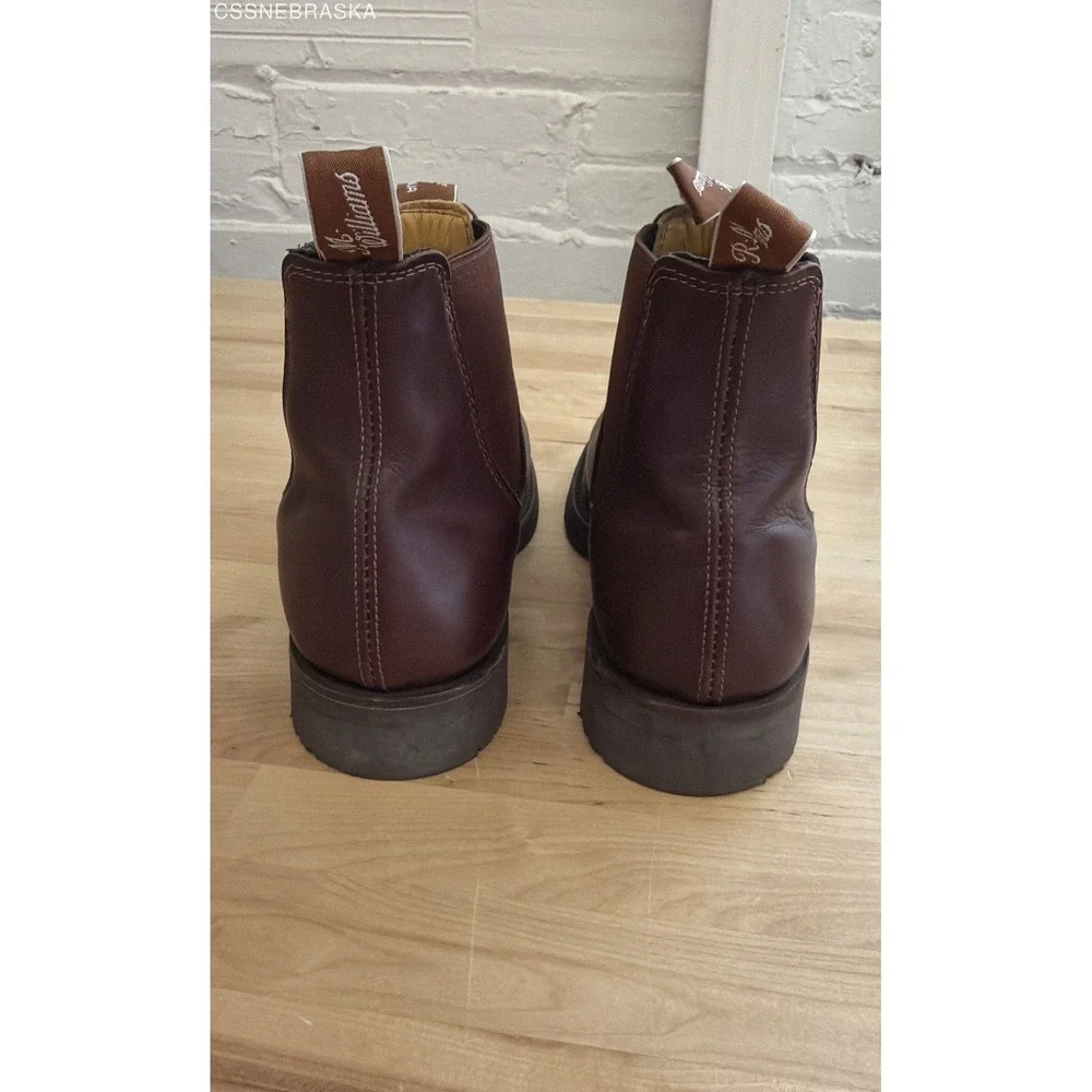 R.M. Williams Gardener Chestnut Leather Chelsea Boots Men's Size AU 7G US 8